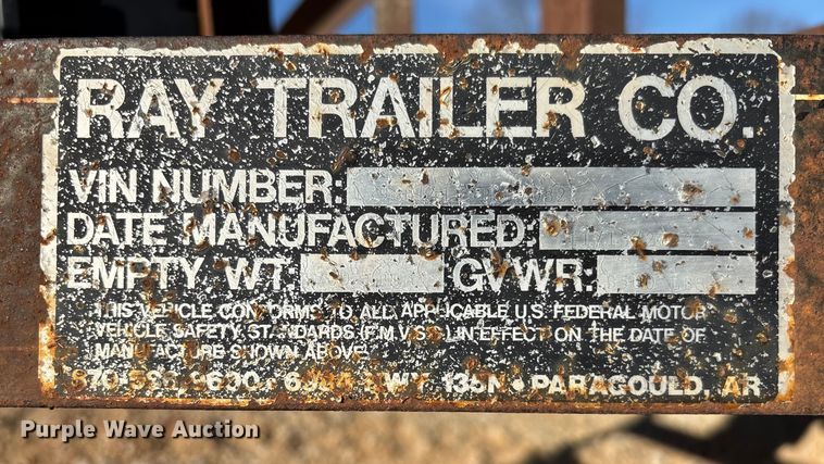 image for item FB3014 2014 Ray utility trailer