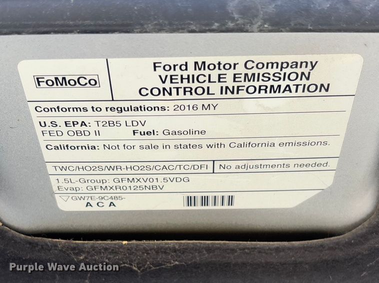 image for item FB3107 2016 Ford Fusion SE 