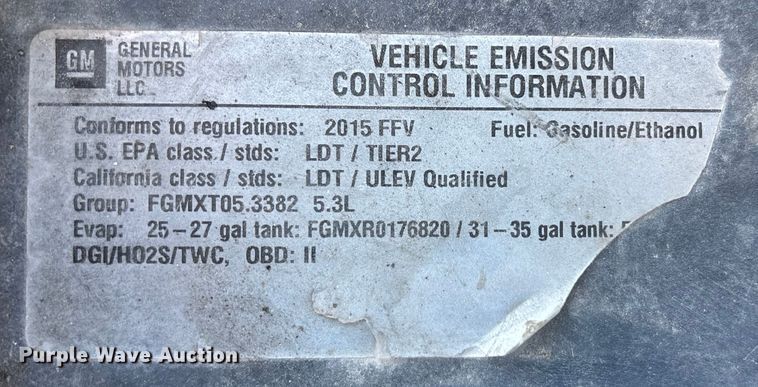 image for item FB3478 2015 GMC Sierra 1500 Crew Cab pickup truck