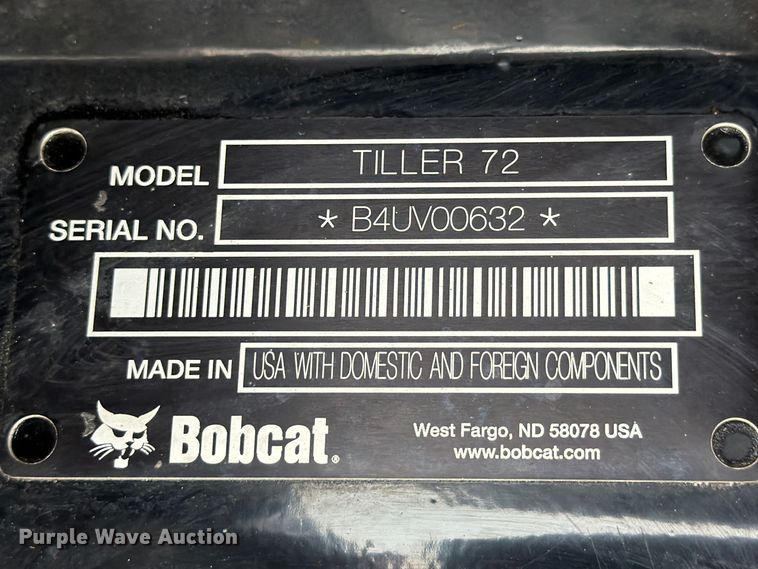 image for item FB7986 Bobcat Tiller 72 rotary tiller
