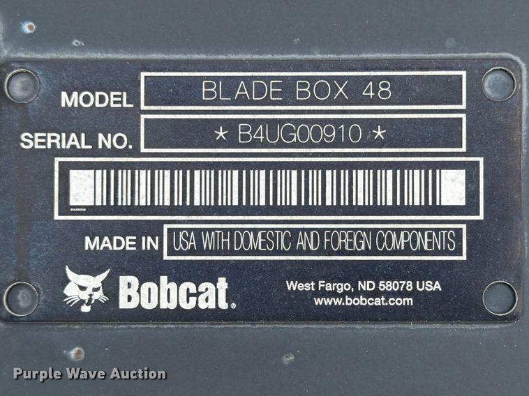 image for item FB7990 Bobcat Blade Box 48 Box blade