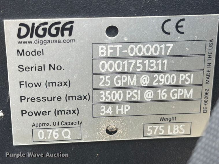 image for item FB7993 Digga BFT-000017 skid steer trencher