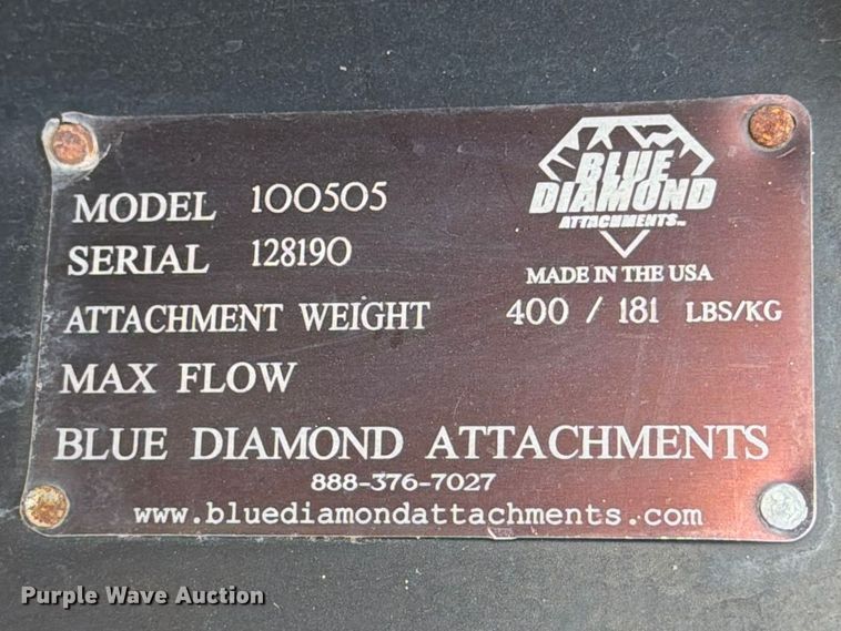 image for item FB7998 Blue Diamond 100505 skid steer post driver