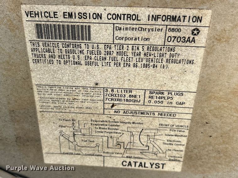 image for item FC5098 2007 Jeep Wrangler SUV