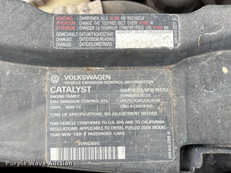 image for item FG0102 2000 Volkswagen Golf 