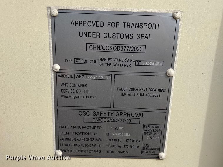 image for item FG0106 2023 WNG Conatainer Service office shipping container