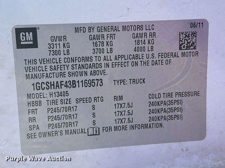image for item FK0006 2011 Chevrolet Express van
