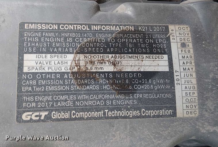 image for item NC9767 2016 UniCarriers PF50 forklift