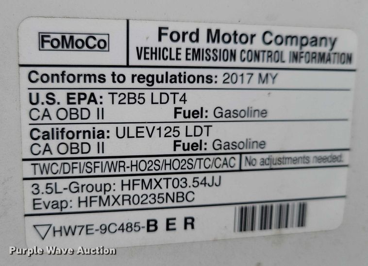 image for item NK9813 2017 Ford F150 Crew Cab pickup truck