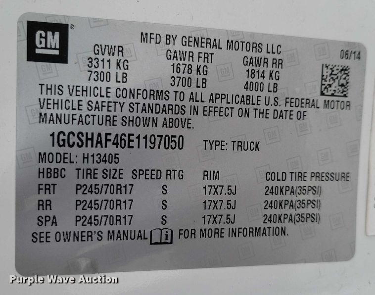 image for item NK9826 2014 Chevrolet  Express  delivery van