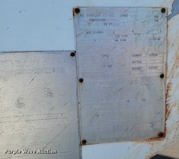 image for item NK9834 2007 Ford F750 forestry bucket truck