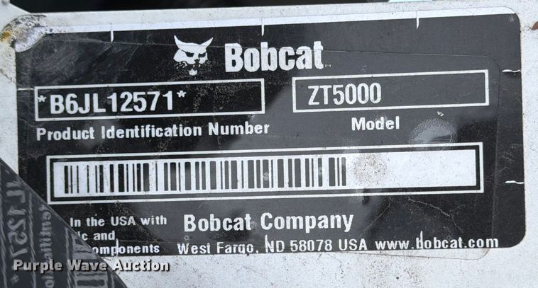 image for item YA1998 2025 Bobcat ZT5000 ZTR lawn mower