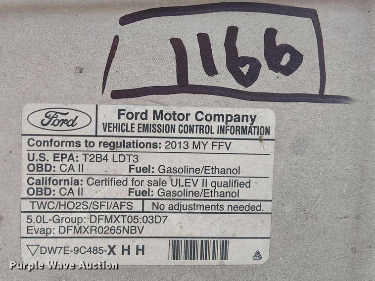 image for item YA2458 2013 Ford F150 Ext. Cab pickup truck