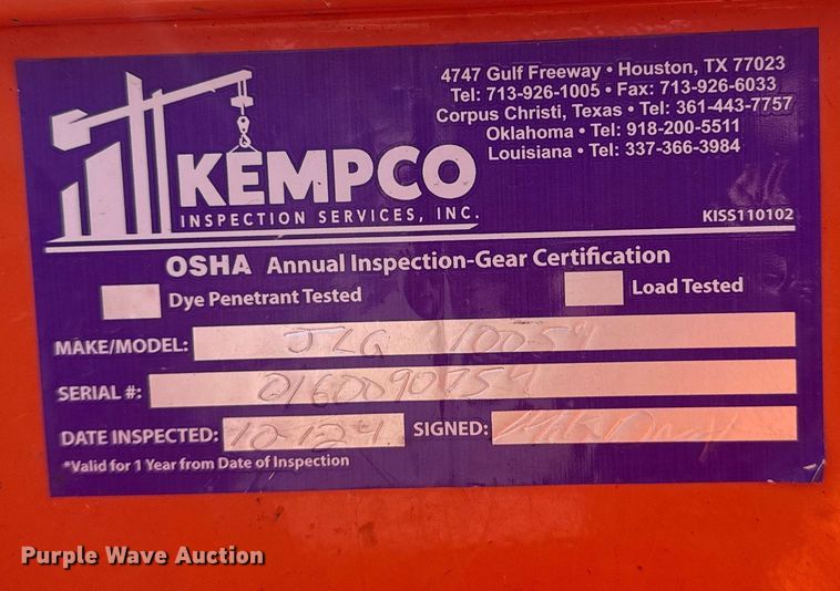 image for item DQ4258 2018 JLG Skytrak 10054 telehandler