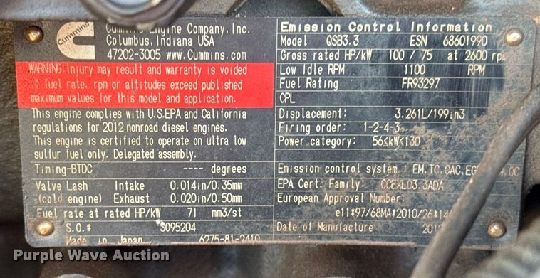 image for item DQ4259 2012 JLG Skytrak 10042 telehandler