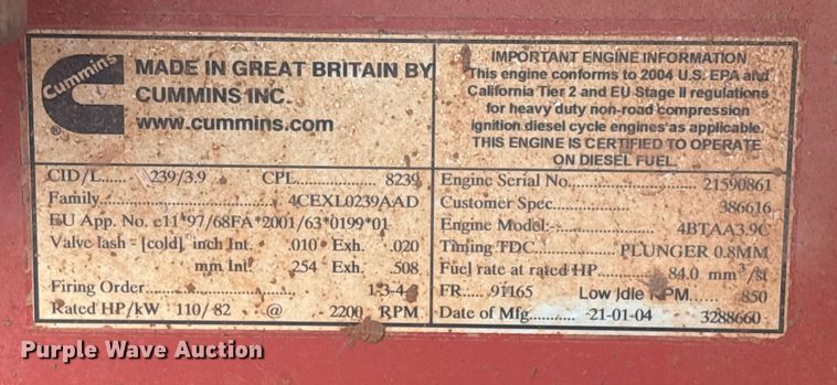 image for item DQ4266 2004 Dynapac CA250PD Single Drum Vibratory Roller