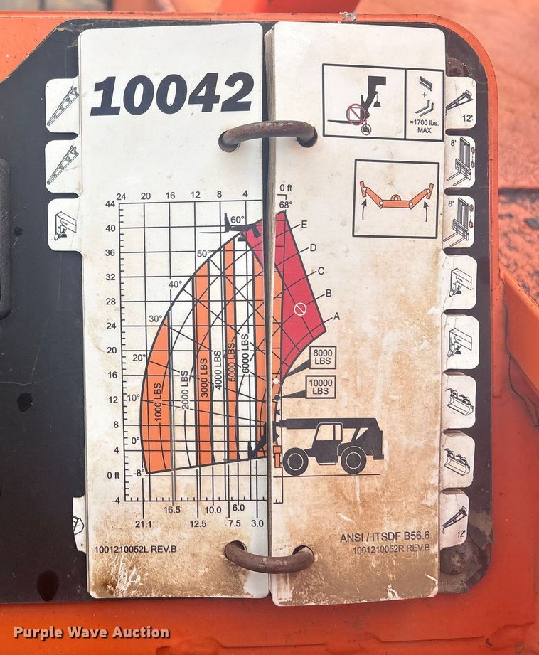 image for item DQ4285 2017 JLG Skytrak 10042 telehandler