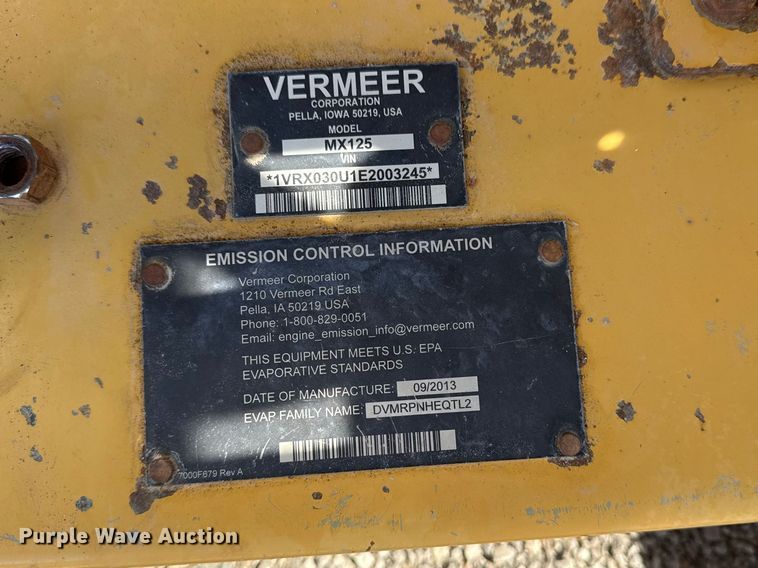 image for item DQ4323 2013 Vermeer MX125 mud mixer