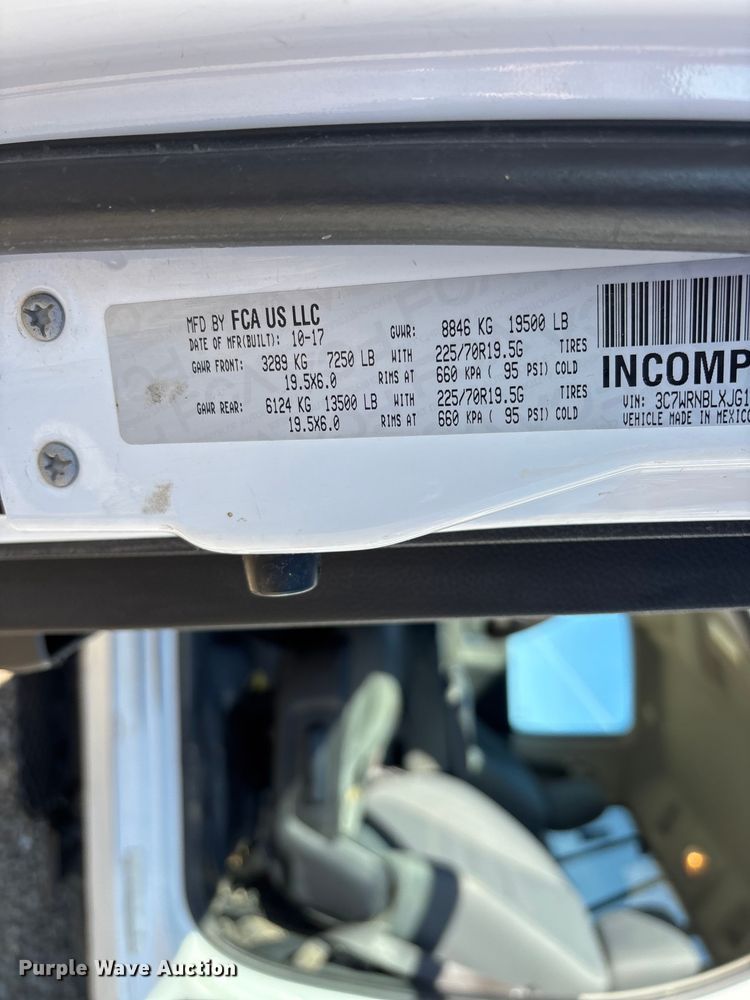 image for item DT0042 2018 RAM 5500 bucket truck