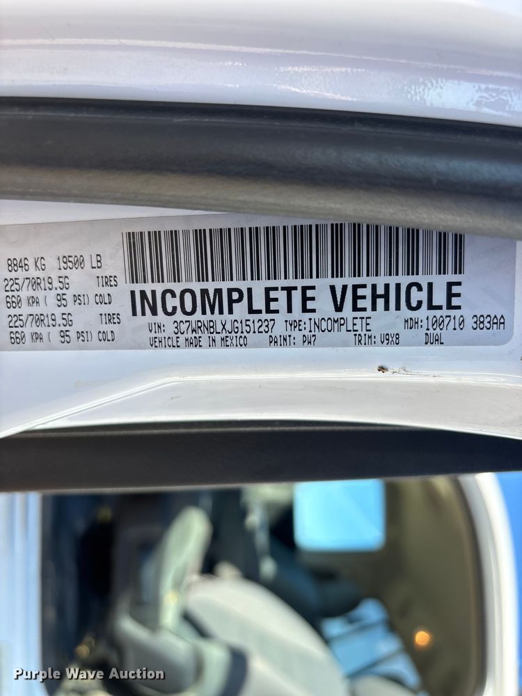 image for item DT0042 2018 RAM 5500 bucket truck