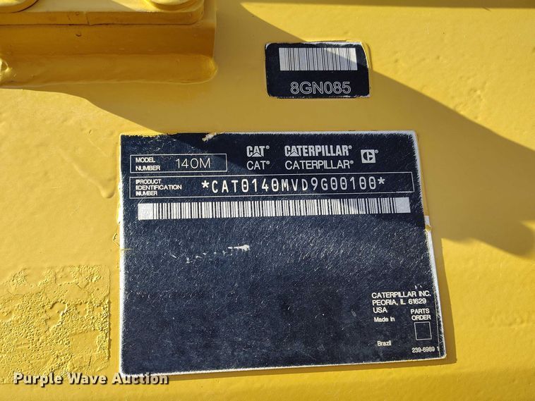 image for item DT0969 2008 Caterpillar 140M motor grader