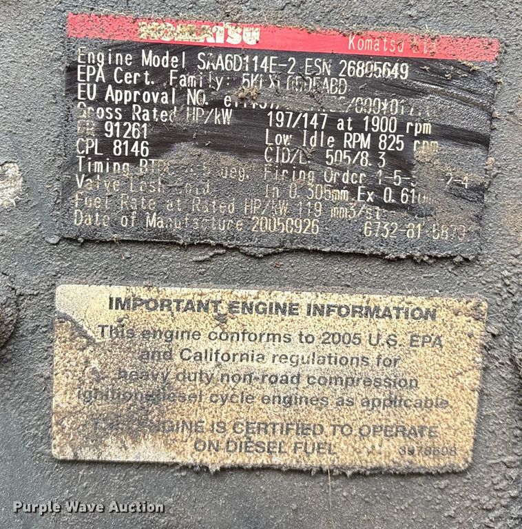 image for item DU6944 2006 Komatsu GD655-3 motor grader