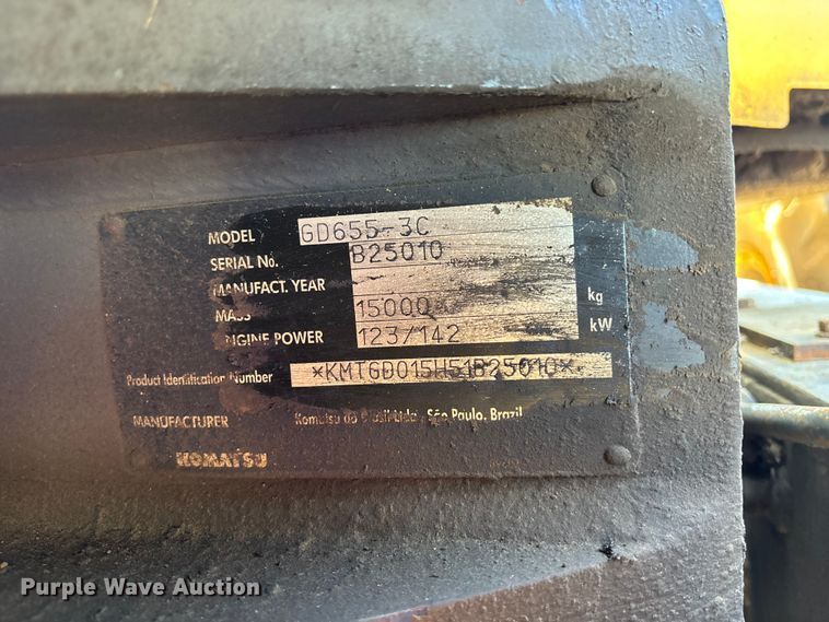 image for item DU6944 2006 Komatsu GD655-3 motor grader