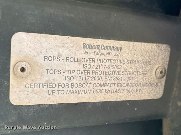 image for item DV0790 2015 Bobcat E32 mini excavator