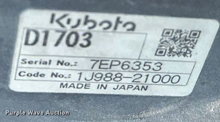 image for item DV0790 2015 Bobcat E32 mini excavator