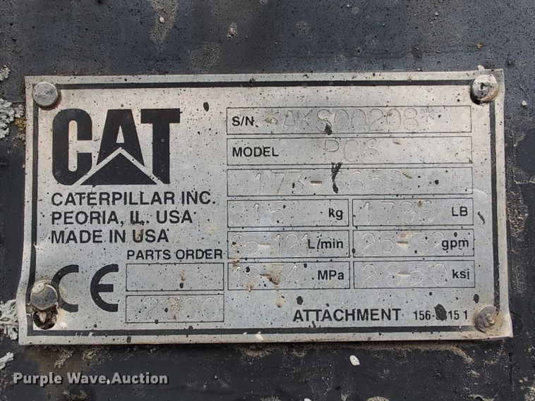 image for item DV0802 2000 Caterpillar PC6 skid steer cold planer