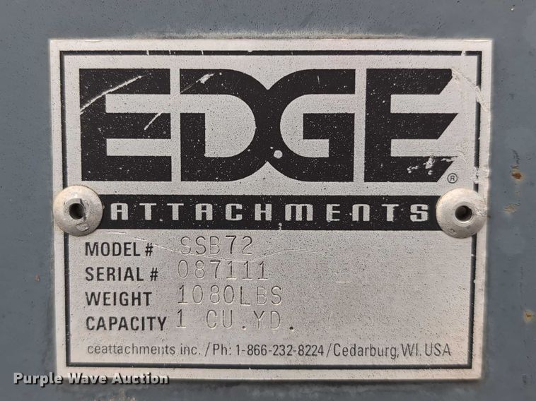 image for item DV0806 Edge Attachments SSB72 skid steer side discharge bucket
