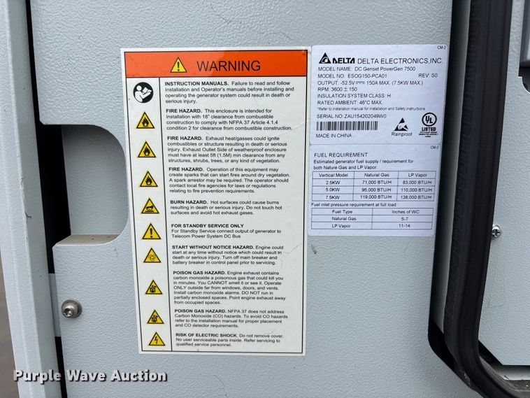 image for item DV0819 (2) Delta ESOG150-PCA01 generators