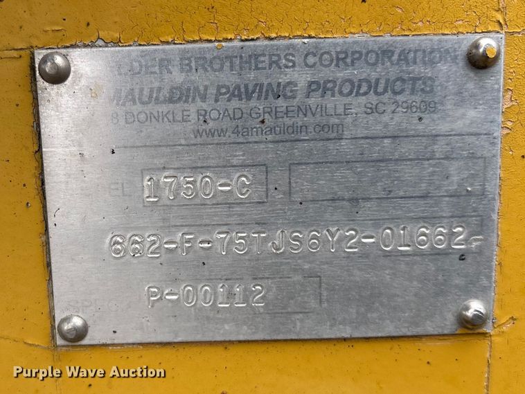 image for item DV0820 2006 Mauldin 1750-C paver