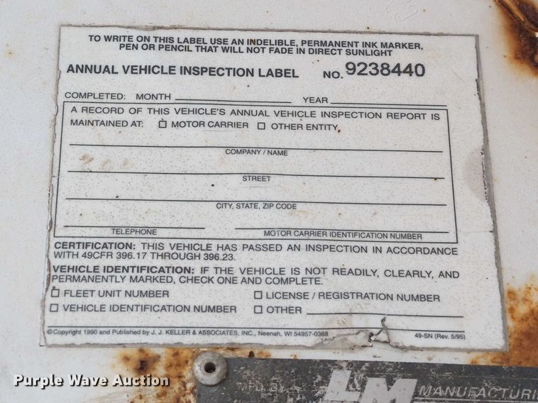 image for item DV0833 1975 Ravens Metal end dump trailer