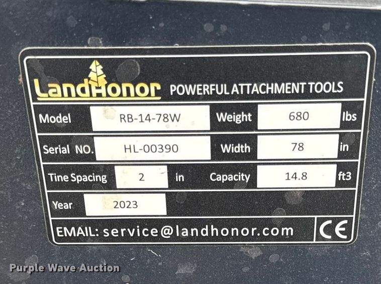 image for item DZ4351 2025 Land Honor Rock bucket skid steer rock bucket