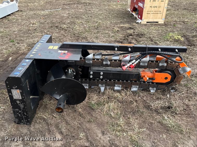 image for item DZ4363 2025 Mower King ECSSCT72 skid steer trencher