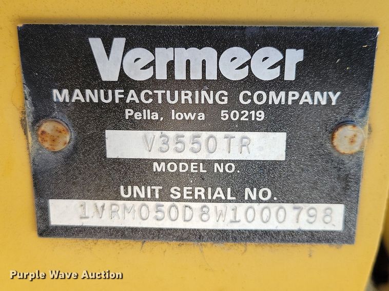 image for item EA2872 1997 Vermeer V-3550A trencher