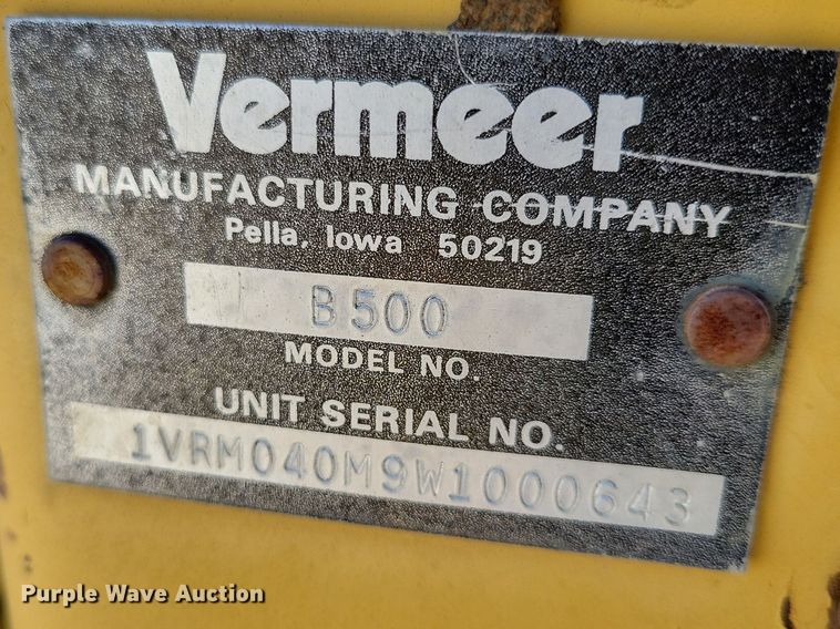 image for item EA2872 1997 Vermeer V-3550A trencher