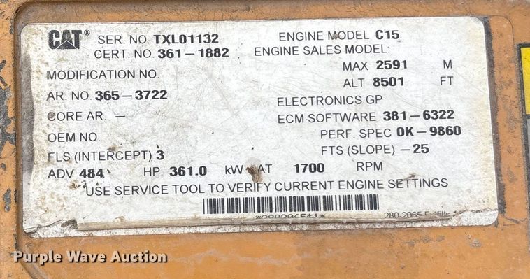image for item EA4466 2012 Caterpillar 740B articulated haul truck