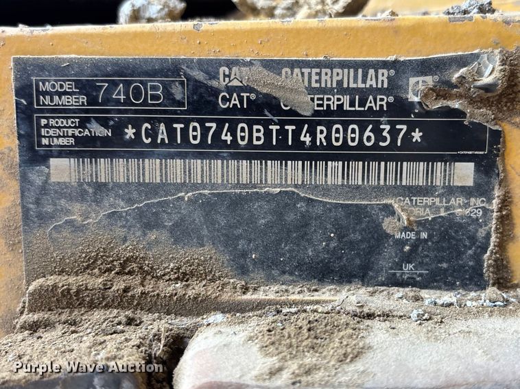 image for item EA4466 2012 Caterpillar 740B articulated haul truck