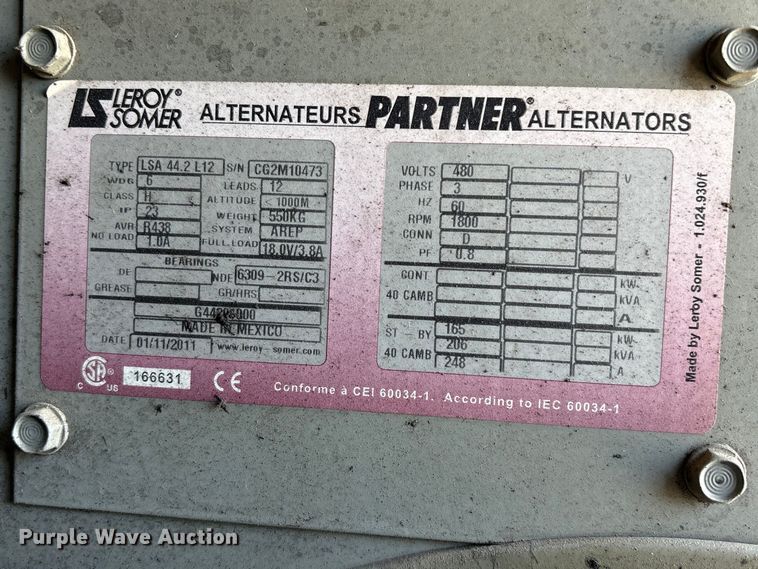 image for item EA7220 2011 Doosan G185 generator