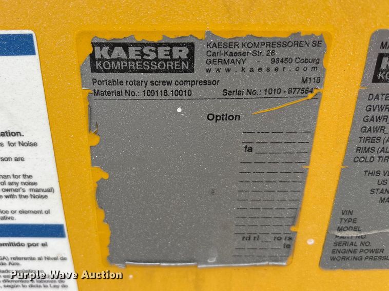 image for item EA7947 2022 Kaeser Kompressoren M118 air compressor