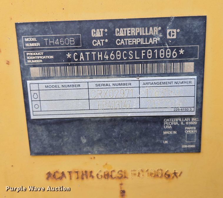 image for item EB1262 2004 Caterpillar TH460B telehandler