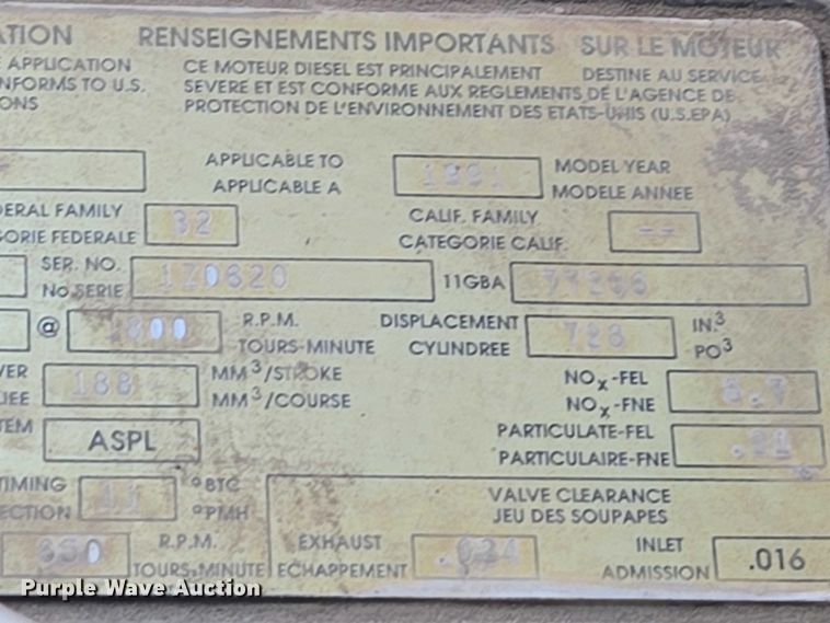 image for item EB1306 1992 Mack CH613 spreader truck