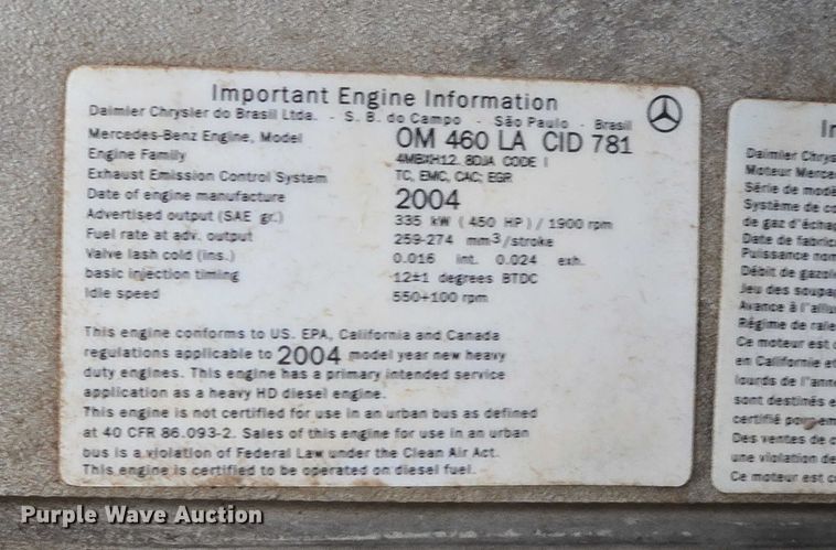 image for item EB1309 2005 Sterling LT9500 dump truck