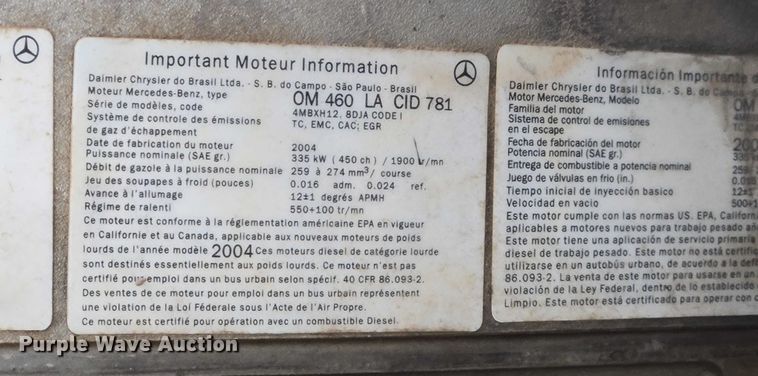 image for item EB1309 2005 Sterling LT9500 dump truck