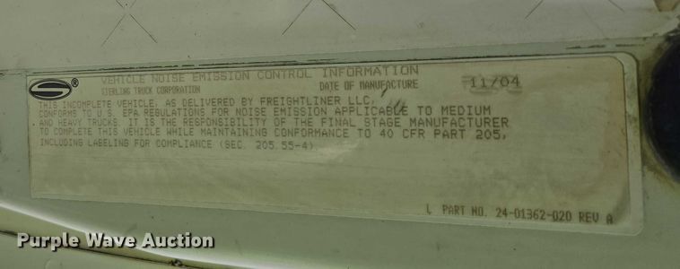 image for item EB1309 2005 Sterling LT9500 dump truck