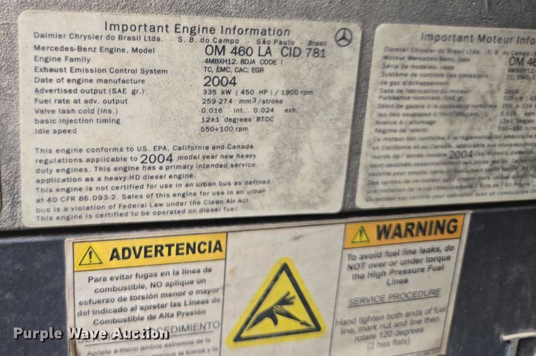 image for item EB1310 2005 Sterling LT9500 grapple truck