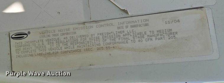 image for item EB1310 2005 Sterling LT9500 grapple truck