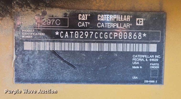image for item EB1311 2008 Caterpillar 297C tracked skid steer loader